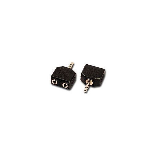 Connectland Audio Adapter 2-to-1 Jack Female to Male Black