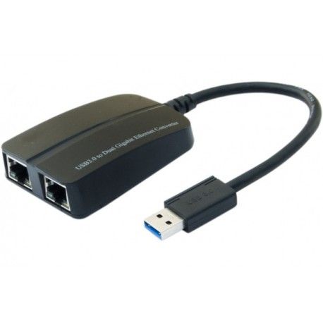 Adaptateur réseau USB 3.0 CUC avec commutateur Gigabit à 2 ports RJ-45