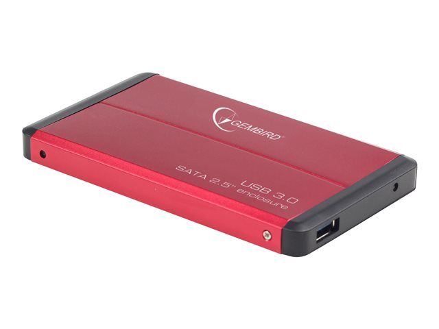 Gembird - External Enclosure - 2.5" - SATA 3Gb/s - USB 3.0 - Red
