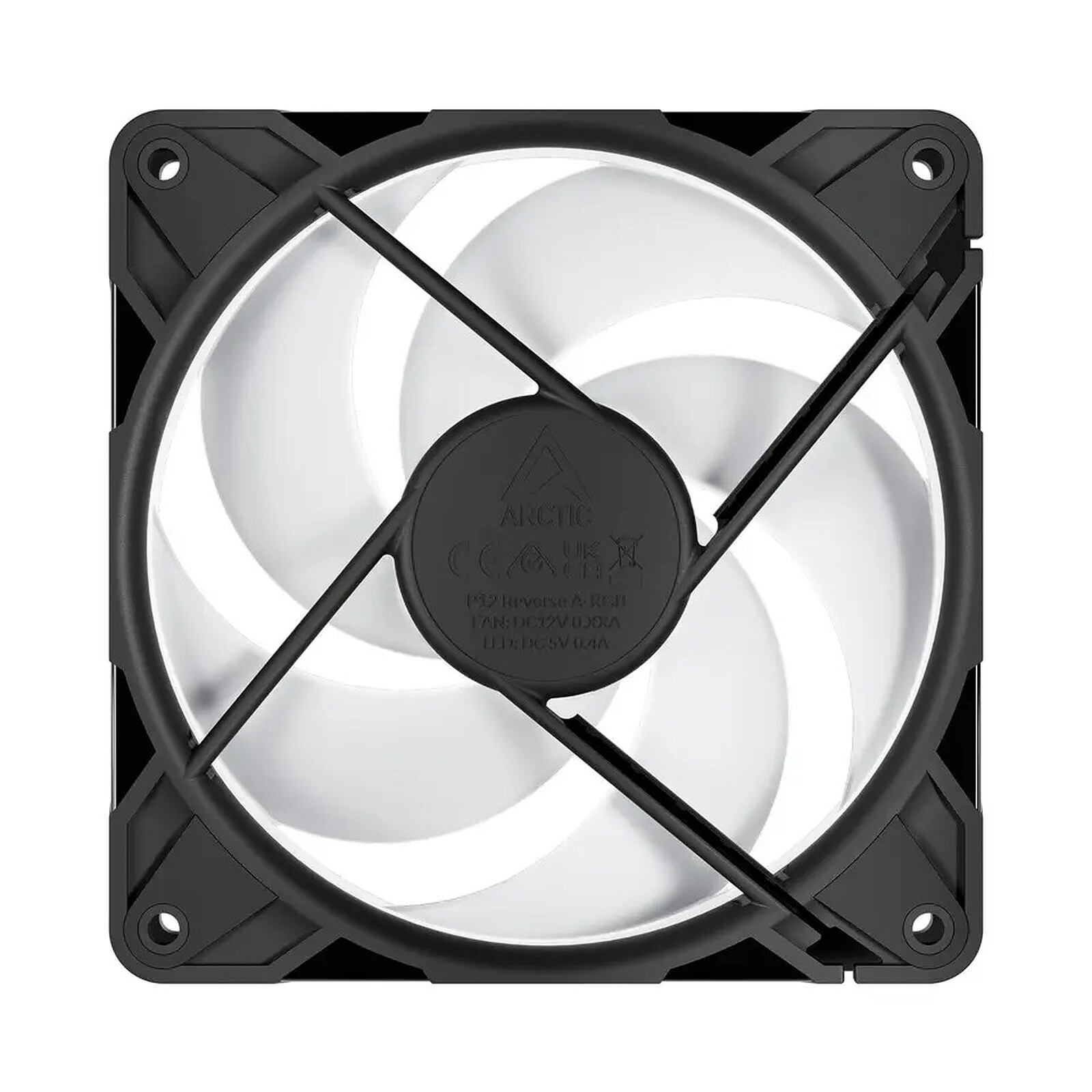 Arctic P12 Pro Reverse A-RGB (Black)