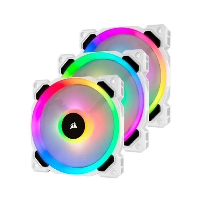 Corsair LL Series LL120 RGB Dual Light Loop Fan - 120mm - White, Blue, Yellow, Red, Green, Orange, Violet (Pack of 3)