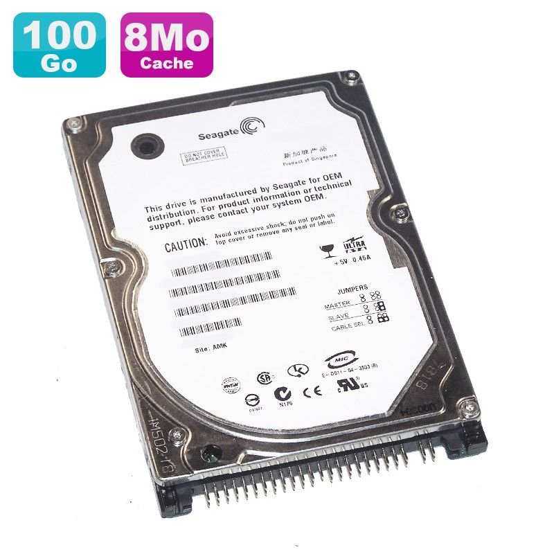 Seagate Momentus 5400.2 2.5" Internal Hard Drive, 100GB, IDE, 5400 RPM, 8MB Cache (ST9100823A)