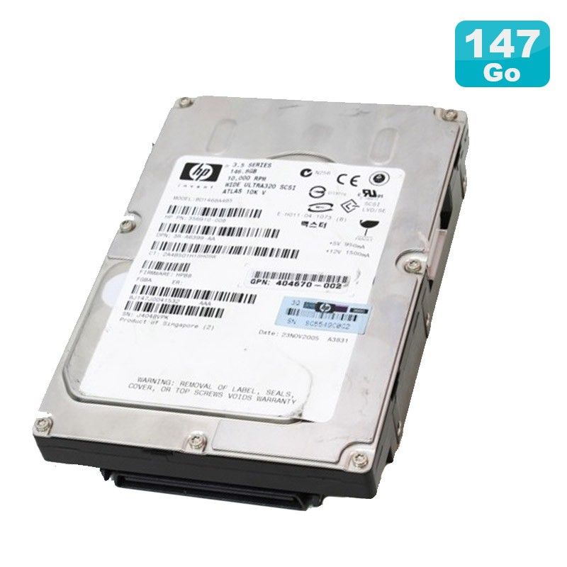Disco duro interno de HP de 146 GB, Ultra160 SCSI, 3.5