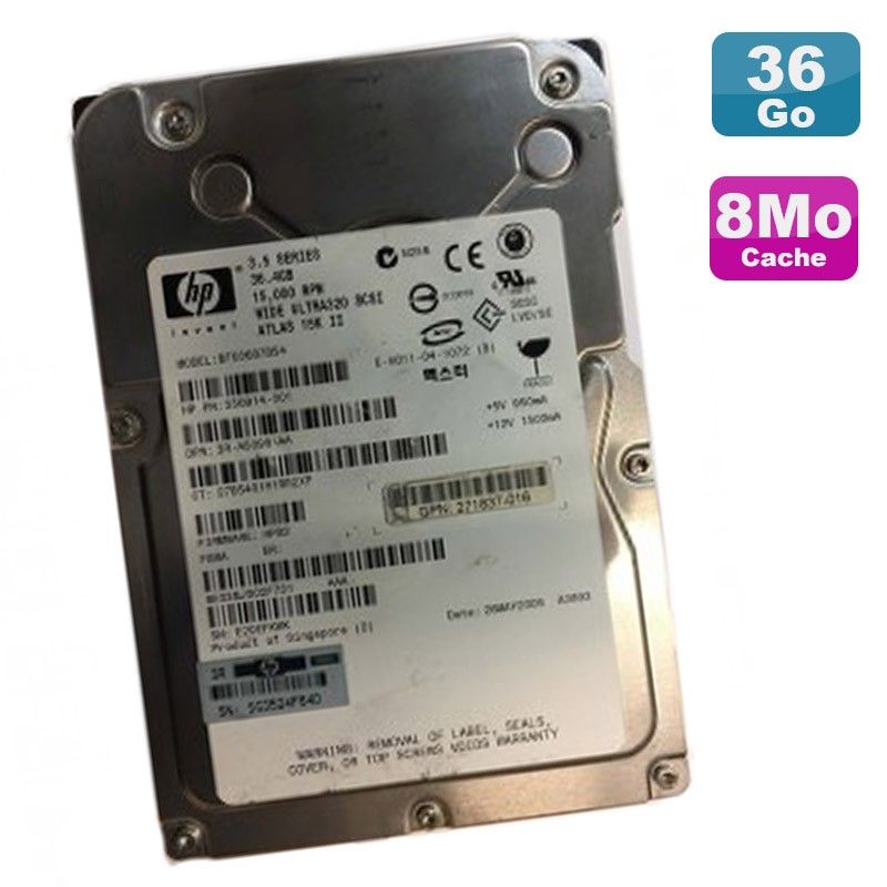 HP 36.4GB Ultra320 SCSI 3.5" Internal Hard Drive, 80-Pin, 15000 RPM (BF03687B54)