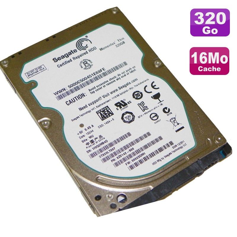 Unidad de estado sólido portátil Seagate Momentus Thin, 2.5'', SATA 3.0Gb/s, 320 GB