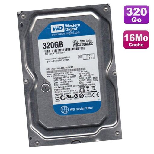 Disque dur interne Western Digital Caviar Blue 320 Go SATA II 3,5"