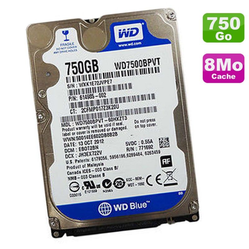 Western Digital 750GB SATA 2.5-inch Internal Hard Drive