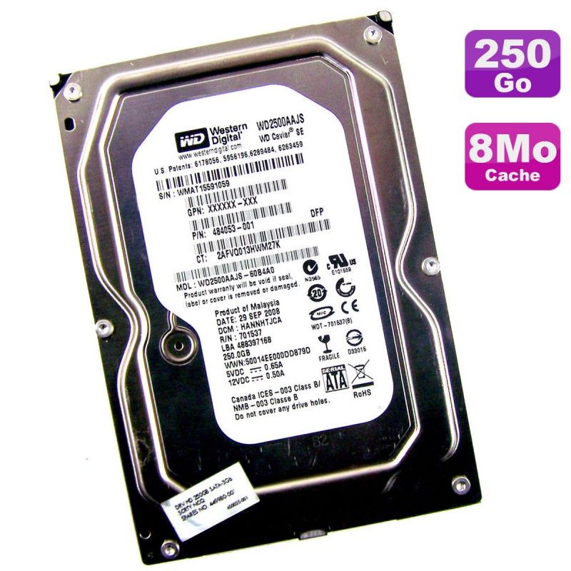 Western Digital 250GB SATA 3.5" Caviar SE Hard Drive