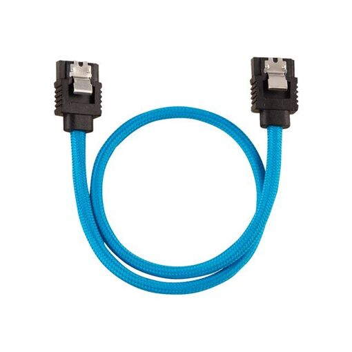 Câble SATA Corsair - Serial ATA 150/300/600 - SATA (M) droit verrouillé vers SATA (F) droit verrouillé - 30 cm - Bleu (paquet de 2)