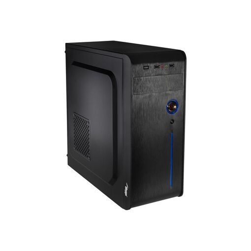 Caja Akyga AK939BL Tour ATX, Negra con Insertos Azules, Sin Fuente de Alimentación (ATX), USB/Audio