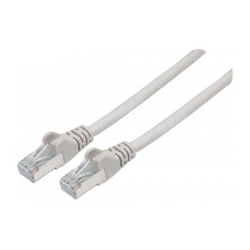 IC Intracom Network Patch Cable, 0.5m, Grey, Cat7/Cat6A, Snagless, Gold Plated Contacts, LSOH/LSZH, PVC, RJ45