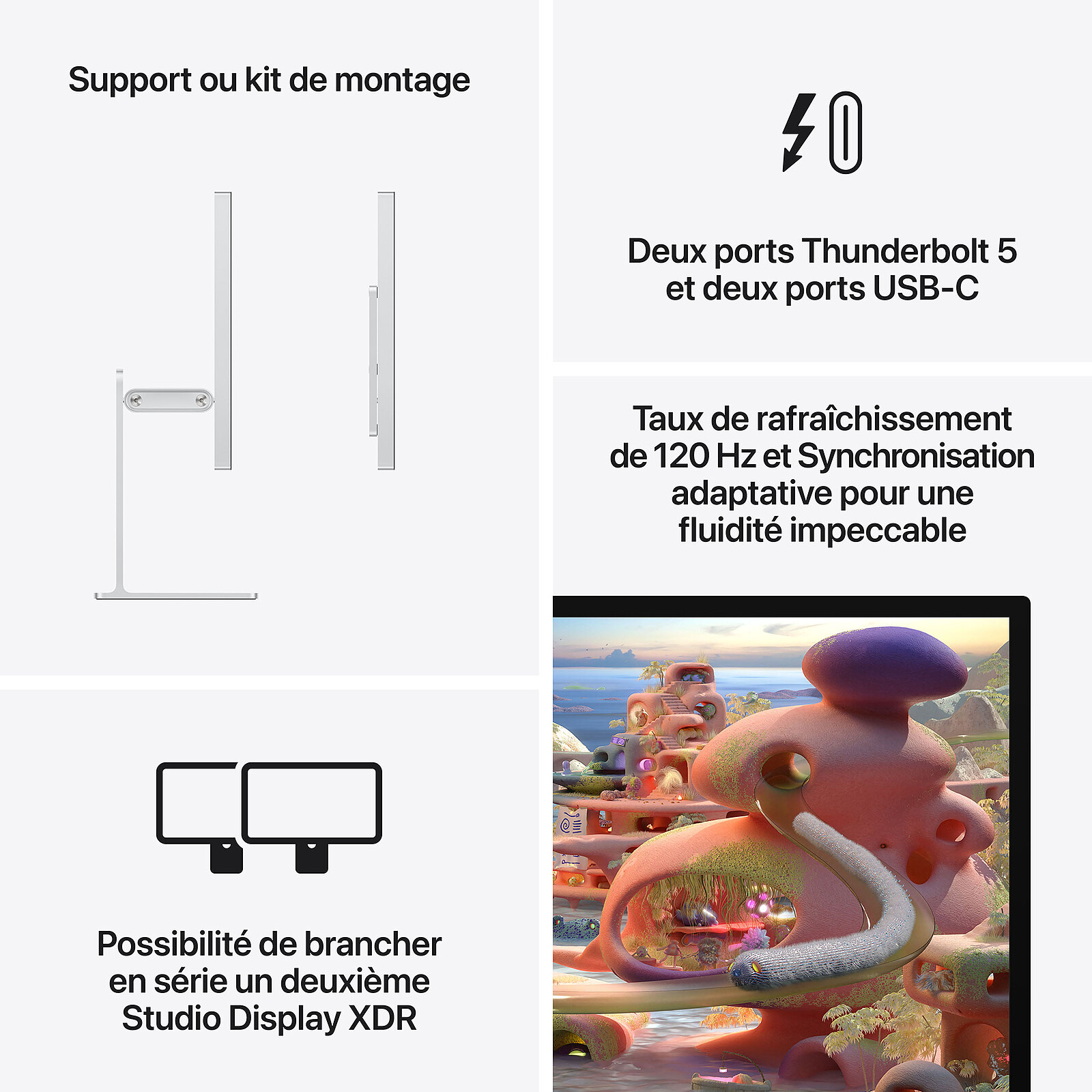 Apple 27" LED - Studio Display XDR - Standard glass - Adjustable tilt and height stand