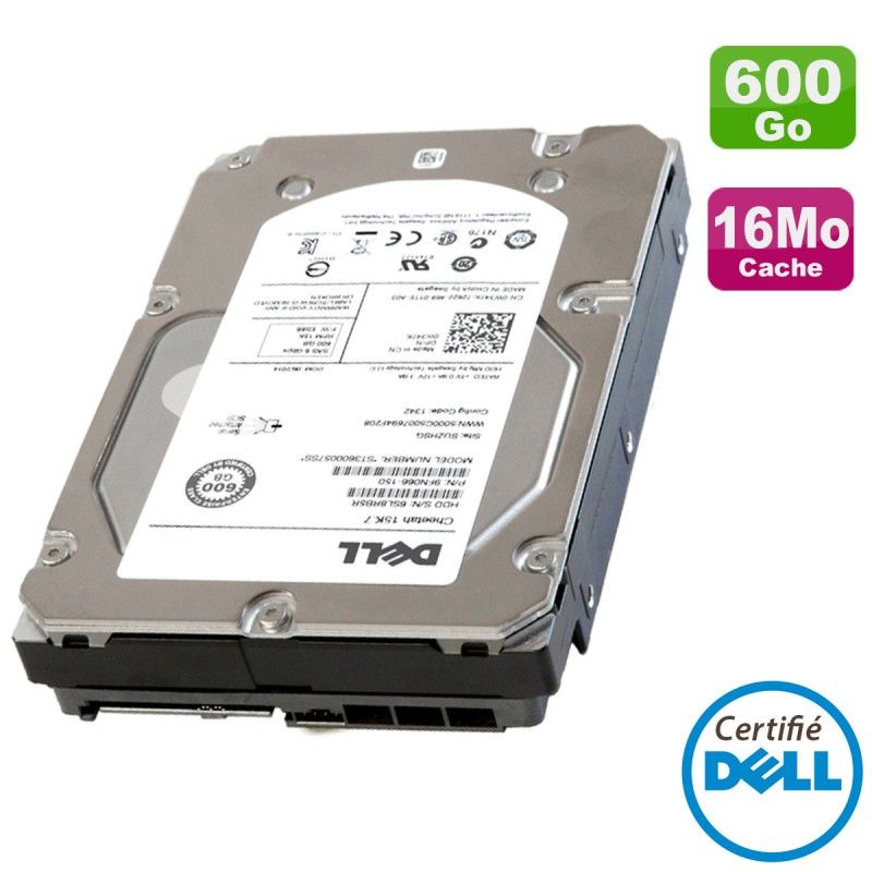 Dell 600GB SAS 3.5" Hard Drive ST3600057SS (Certified Dell) - 15000 RPM, 16MB Cache