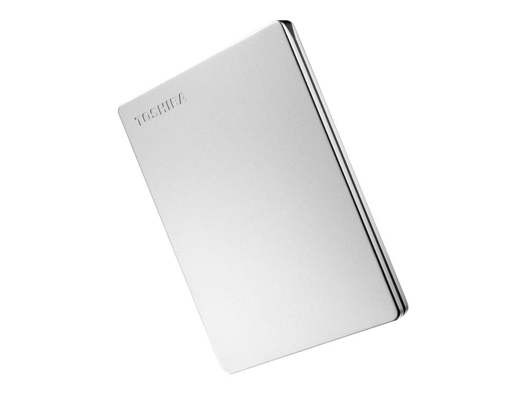 Toshiba Canvio Slim 2TB External Portable Hard Drive - Silver