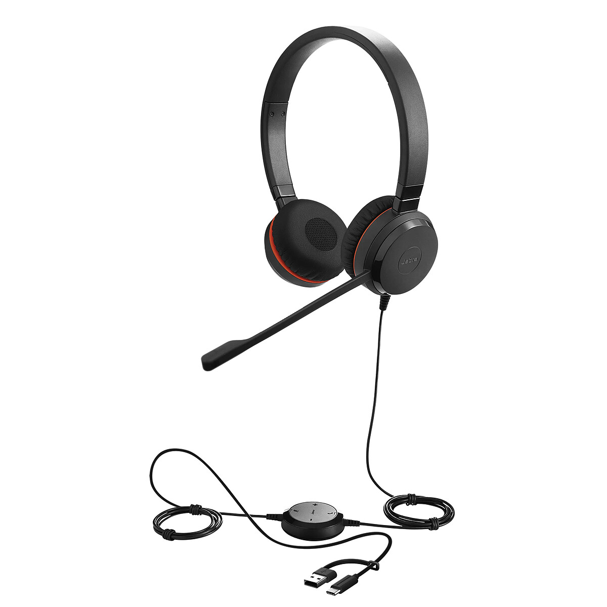 Jabra Evolve 30 II Stéréo UC avec adaptateur USB-C/A