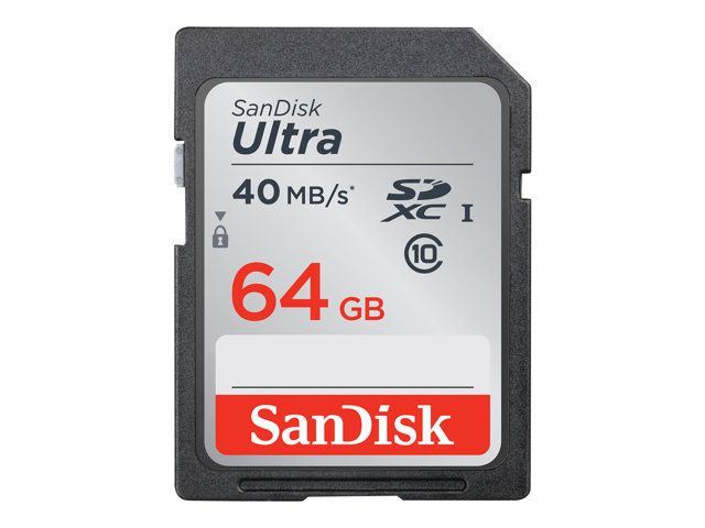 SanDisk Ultra Flash Memory Card - 64GB - UHS Class 1/Class 10 - 266x - SDXC UHS-I