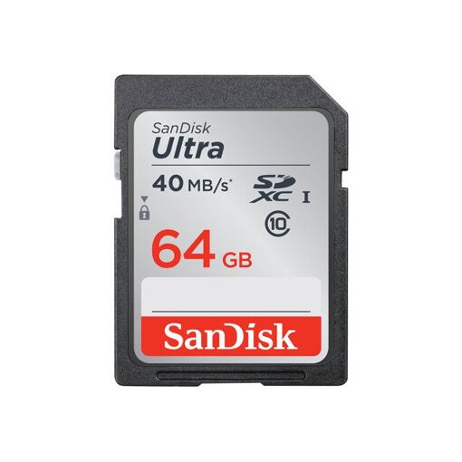 Tarjeta de memoria flash SanDisk Ultra - 64 GB - Clase UHS 1/Clase 10 - 266x - SDXC UHS-I