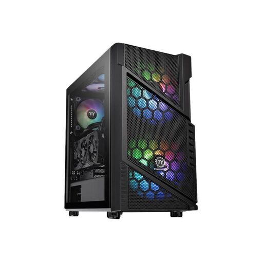 Caja de PC Medio Torre ATX Thermaltake Commander C31 TG RGB con panel de vidrio - Negro