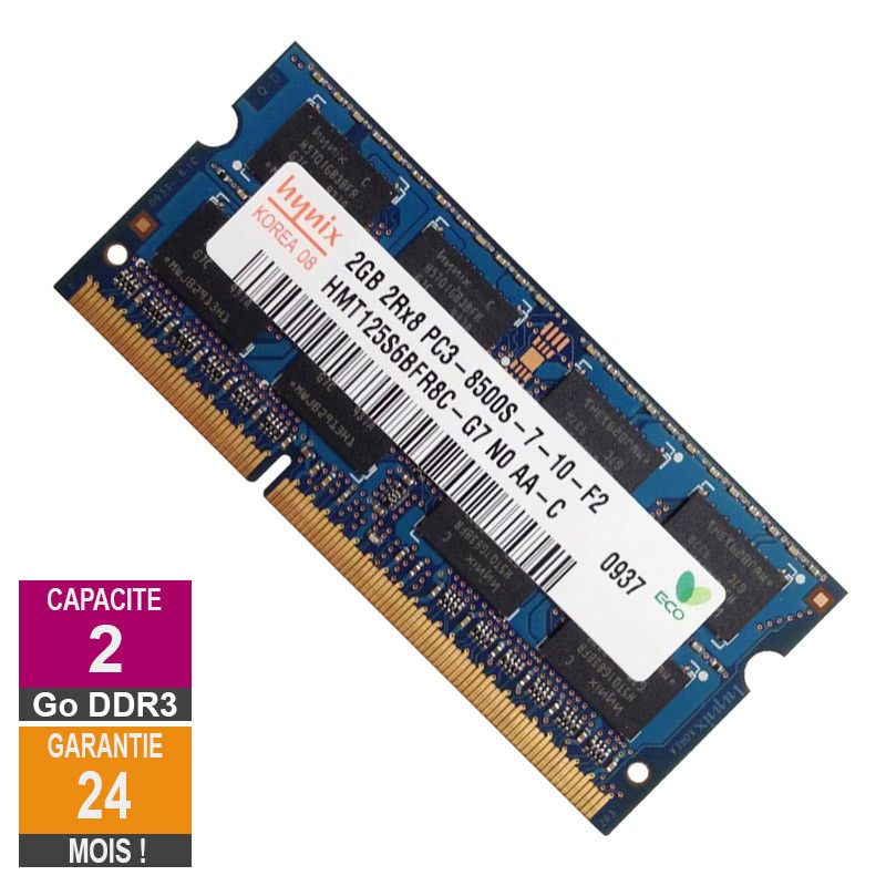 Memoria RAM Hynix 2GB DDR3 (1066MHz, SO-DIMM, PC3-8500)