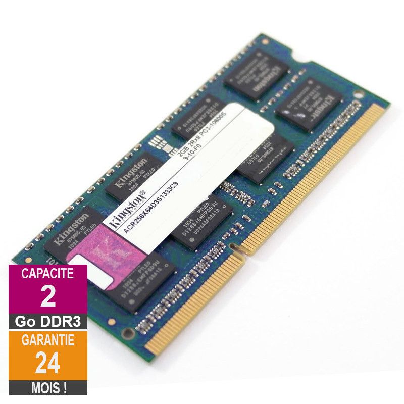 Memoria RAM Kingston 2 GB DDR3 (1333 MHz, SO-DIMM, ECC, 2Rx8)