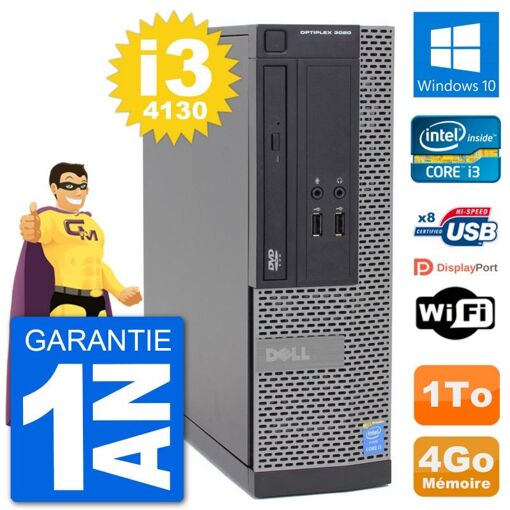 Dell Optiplex 3020 SFF Desktop PC i3-4130 4GB RAM 1TB HDD Windows 10 WiFi