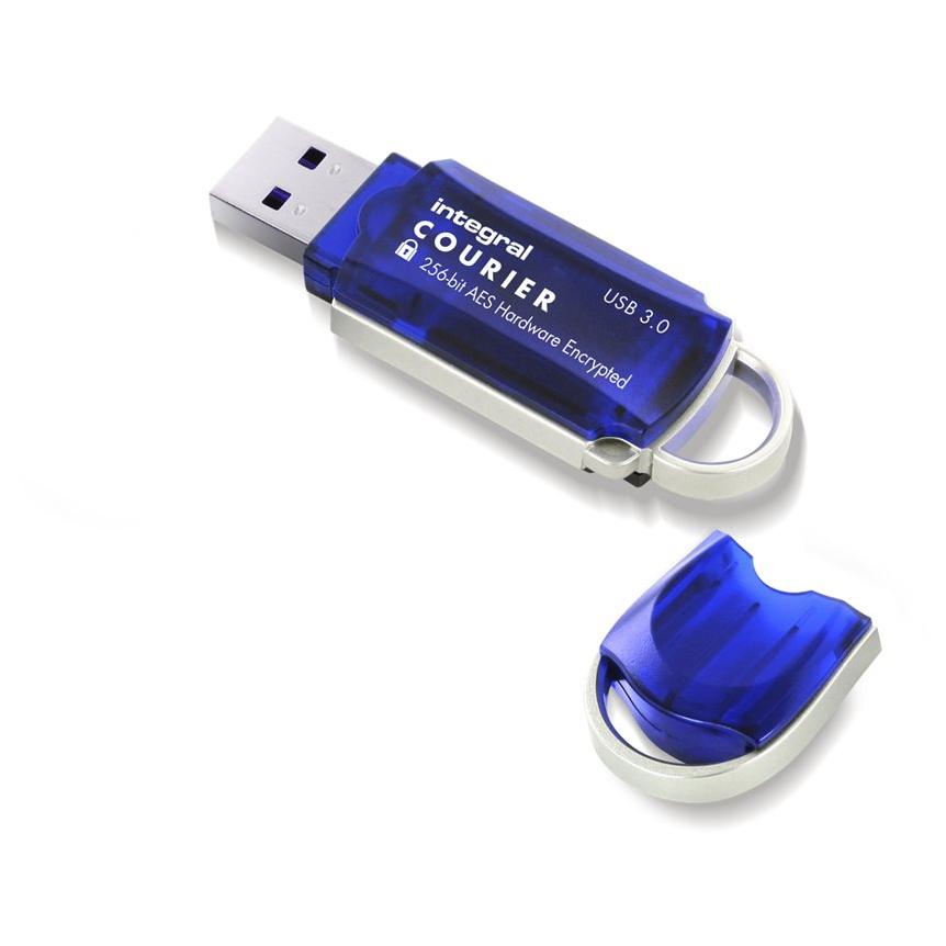 Integral Encrypted USB 3.0 - 8GB - Blue/Silver