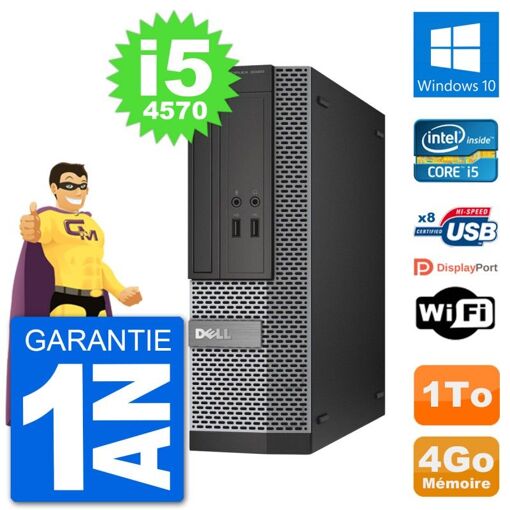 Dell Optiplex 3020 SFF Desktop PC i5-4570 4GB RAM 1TB HDD Windows 10 WiFi