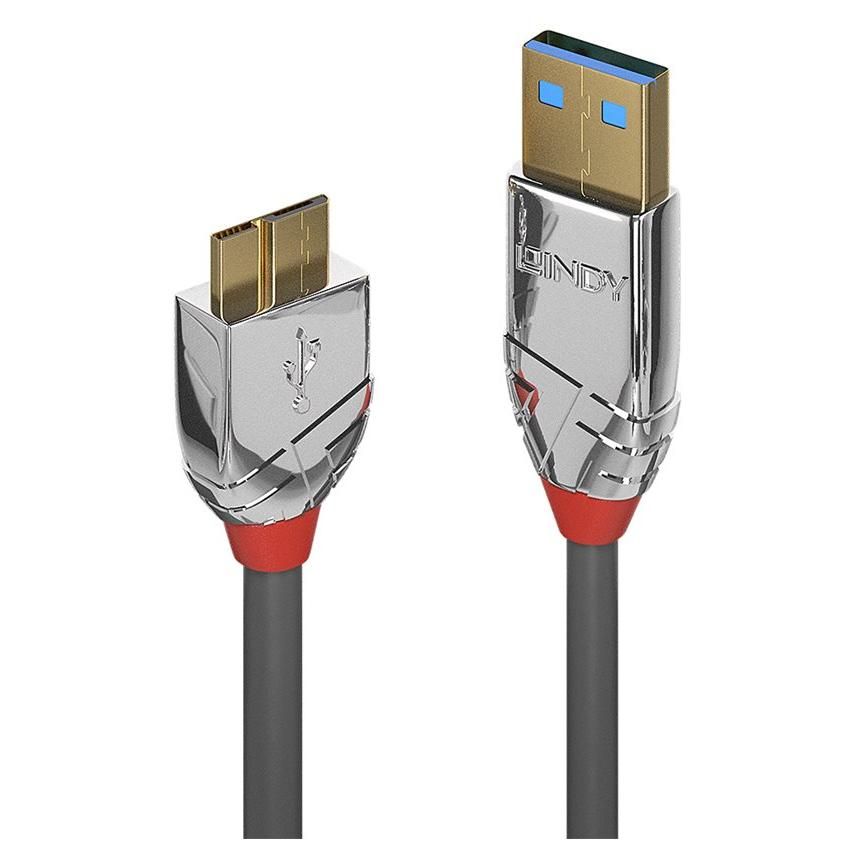 Lindy USB Cable - Type-A to Micro-B - 2m - Round - Grey