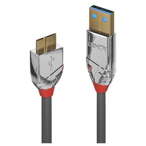 Câble USB Lindy - Type A vers Micro B - 2 m - Rond - Gris