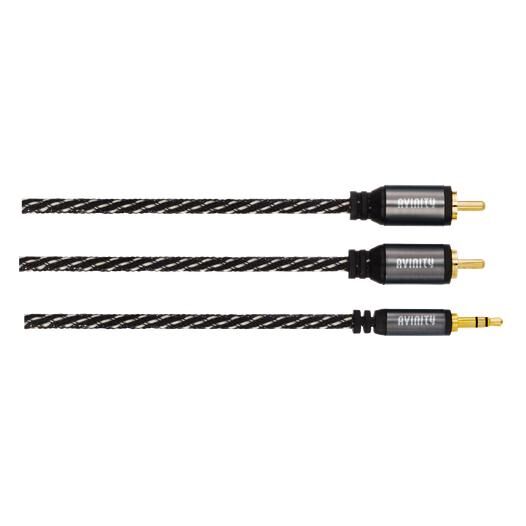 Avinity 1.5m Audio Cable, 2x RCA to 3.5mm Jack