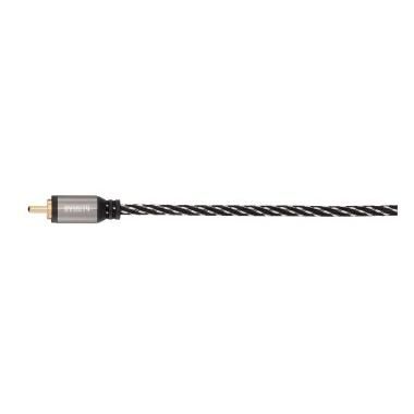 Avinity 3m RCA Audio Cable (2 x RCA, Male to Male, Gold Plated Connectors, Magnetic Shielding, Anthracite)