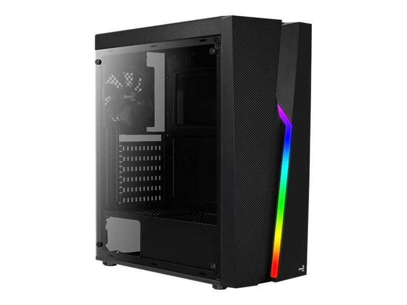 AeroCool Bolt - Tour Case, ATX, Acrylic Side Panel, No Power Supply, Black, USB/Audio