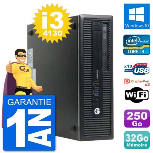 HP EliteDesk 800 G1 Core i3-4130 3.4GHz 2x3M 32GB DDR3 250GB SATA DVD WiFi