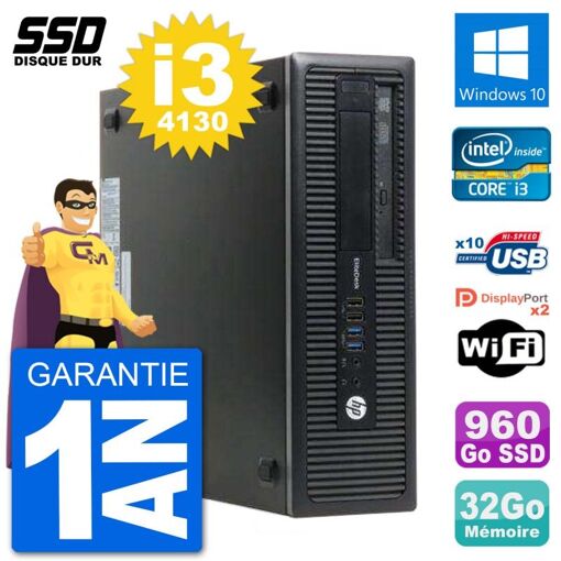 HP EliteDesk 800 G1 Core i3-4130 32GB RAM 960GB SSD Windows 10 WiFi PC