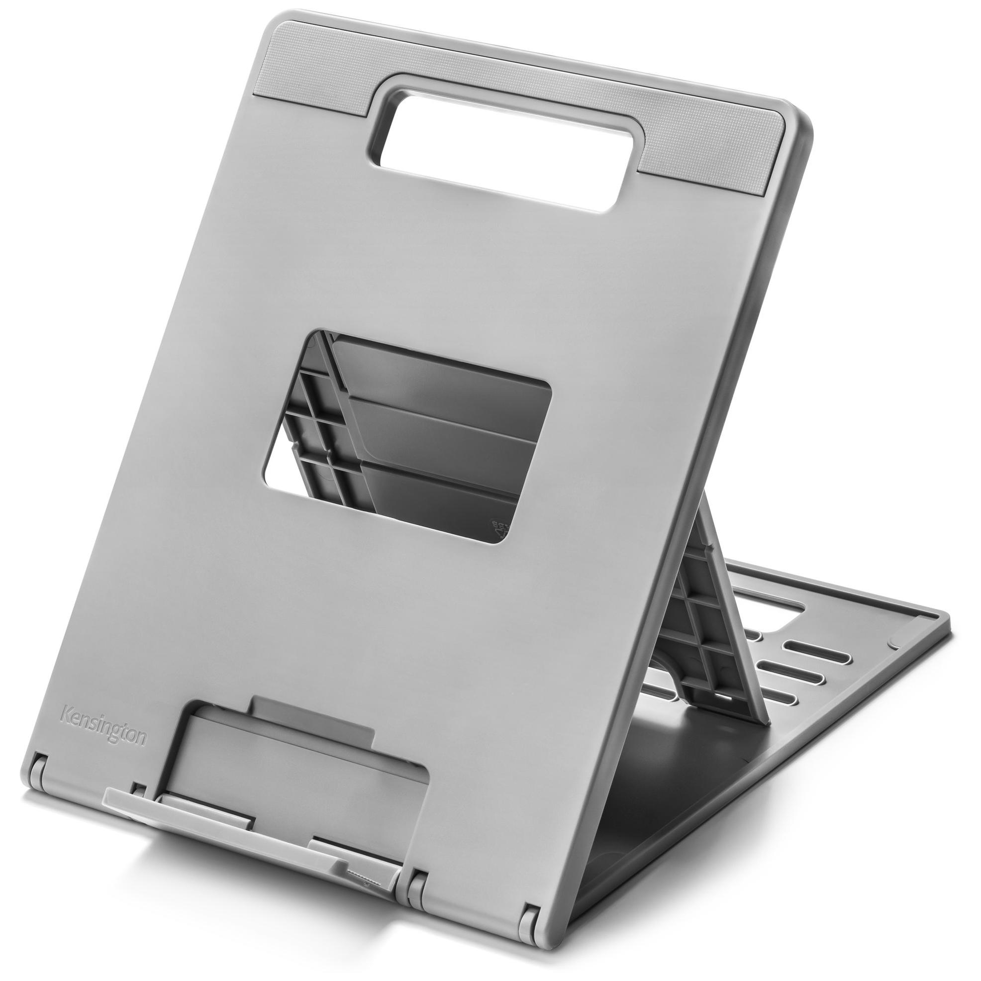 Kensington SmartFit Easy Riser Go Laptop Stand, 2-in-1 Ergonomic Cooler for Laptops up to 14 inches