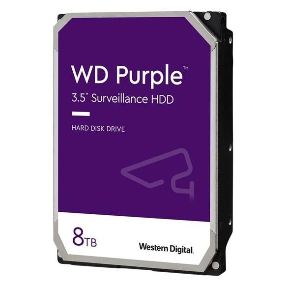 Western Digital Purple 8TB Internal Hard Drive - 3.5" SATA 6Gb/s, 7200 RPM, 256MB Cache