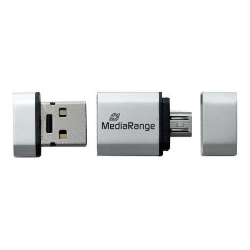 Unidad USB MediaRange Nano 8GB Negro Plata