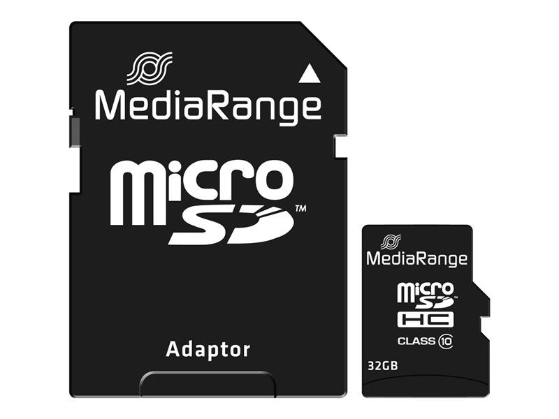 MediaRange 32GB MicroSDHC Card (with Adapter - Class 10)
