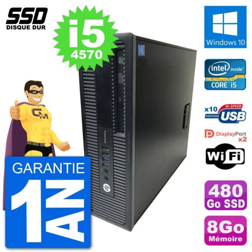 HP EliteDesk 800 G1 Core i5 Laptop - 8GB RAM, 480GB SSD, Windows 10