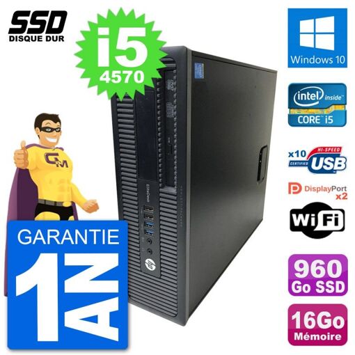 HP EliteDesk 800 G1 Core i5 Laptop - 16GB RAM, 960GB SSD, Windows 10, WiFi
