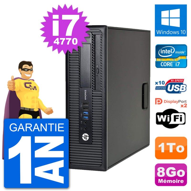 HP EliteDesk 800 G1 Core i7 Laptop - 8GB RAM, 1TB HDD, Windows 10, WiFi