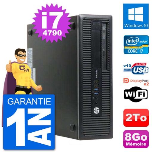HP EliteDesk 800 G1 Core i7 Laptop - 8GB RAM, 2TB HDD, Windows 10, WiFi
