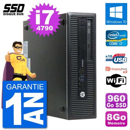 HP EliteDesk 800 G1 Core i7-4790 8GB RAM 960GB SSD Windows 10 WiFi