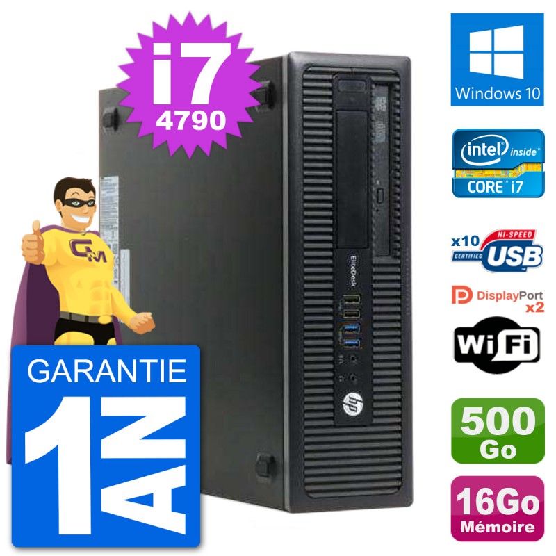 HP EliteDesk 800 G1 Core i7 Laptop - 16GB RAM, 500GB HDD, Windows 10, WiFi
