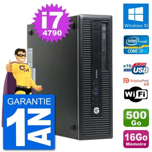 HP EliteDesk 800 G1 Core i7 Laptop - 16GB RAM, 500GB HDD, Windows 10, WiFi