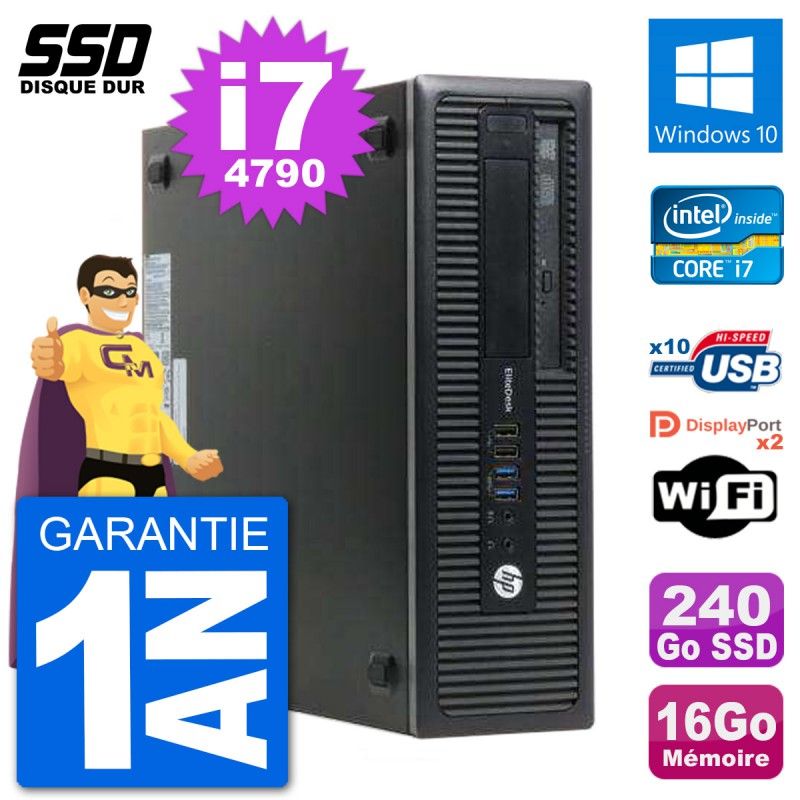 HP EliteDesk 800 G1 Core i7 Laptop - 16GB RAM, 240GB SSD, Windows 10