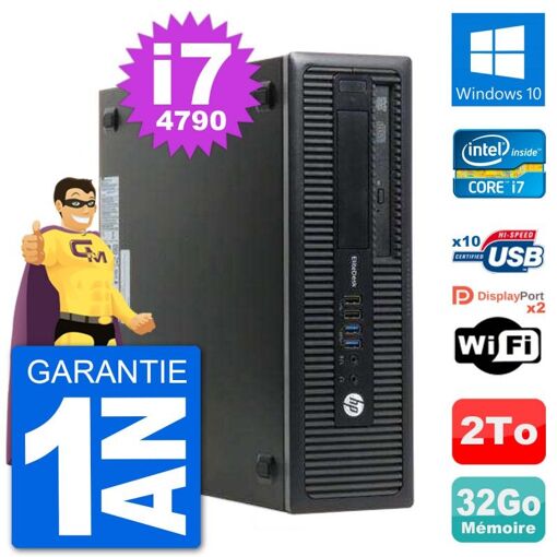 HP EliteDesk 800 G1 Core i7-4790 32GB RAM 2TB HDD Windows 10 WiFi