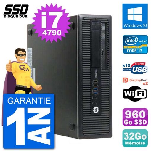 HP EliteDesk 800 G1 Core i7 Laptop - 32GB RAM, 960GB SSD, Windows 10