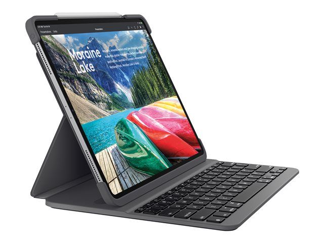 Logitech Slim Folio Pro - Teclado y funda inalámbrica con retroiluminación - QWERTY italiano para Apple 11 pulgadas iPad Pro (1.ª generación)