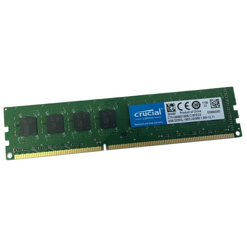 Crucial 4GB DDR3L RAM (CT51264BD160B.C16FED2) - 1600MHz CL11